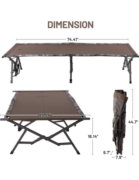 Cama Plegable para Camping Timber Ridge XL Beige 272kg Cama Plegable para Camping Timber Ridge XL Beige 272kg
