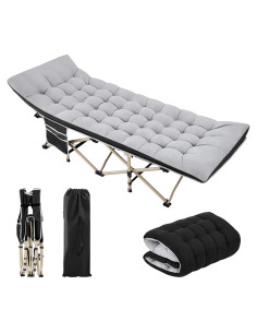 Cama de Camping Plegable Yaheetech con Colchón 8 cm y Bolsa