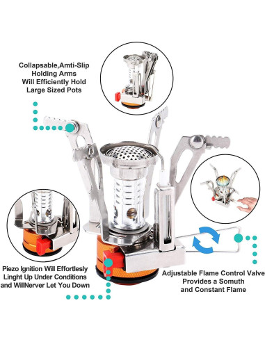 Kit de Cocina Camping Genérico 16 Piezas Aluminio y Acero