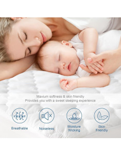 Protector de Colchón Impermeable SPRINGSPIRIT 2 Pack Cuna 76x190 cm 2