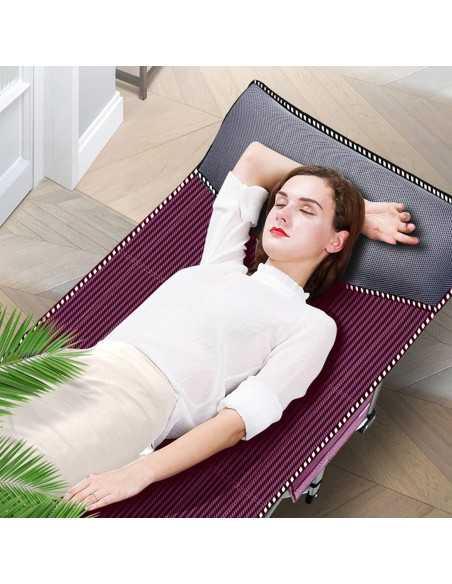 Cama de Camping Plegable ABORON XXL con Almohadilla Suave Cama de Camping Plegable ABORON XXL con Almohadilla Suave