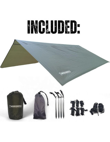 Lona de Lluvia Portátil Mooseknuckle 3.35m Impermeable Verde