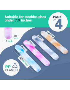 Estuches de Cepillo de Dientes Elite - Paquete de 4 Colores 2