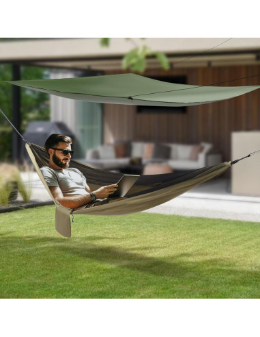 Hamaca de Camping Offabing con Toldo Impermeable 200kg