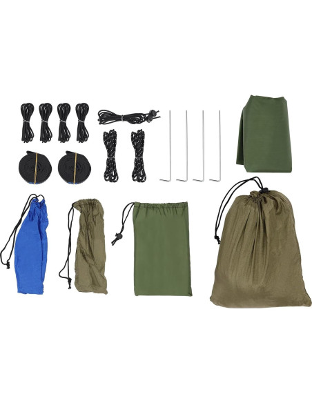 Hamaca de Camping Offabing con Toldo Impermeable 200kg Hamaca de Camping Offabing con Toldo Impermeable 200kg