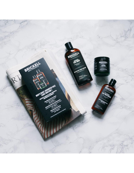 Set de Cuidado Facial para Hombres Brickell - Gel Limpiador, Exfoliante y Loción Hidratante Set de Cuidado Facial para Hombres Brickell - Gel Limpiador, Exfoliante y Loción Hidratante