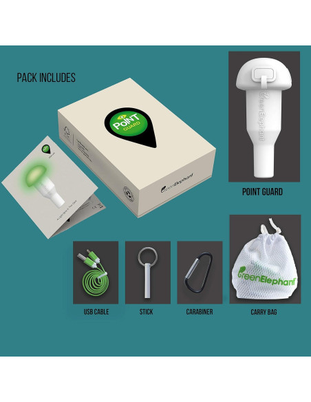 Luz de Poste LED Recargable ELEFANTE VERDE para Camping Luz de Poste LED Recargable ELEFANTE VERDE para Camping
