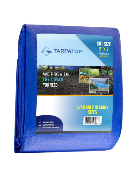 Lona Impermeable 5x7 Tarpatop - Alta Resistencia Azul Lona Impermeable 5x7 Tarpatop - Alta Resistencia Azul