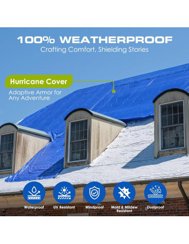 Lona Impermeable 5x7 Tarpatop - Alta Resistencia Azul