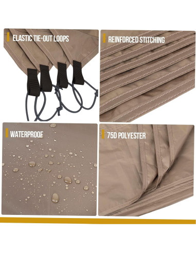 OneTigris Tarp Impermeable 239x239cm para Camping y Playa