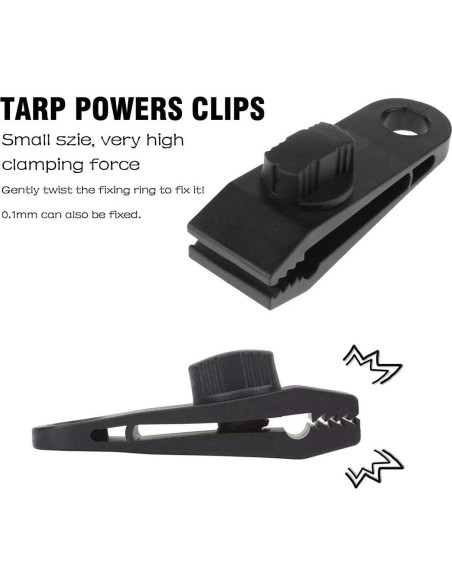 Clips de Lona HengLiSam 10 Pcs Alta Resistencia Impermeables Clips de Lona HengLiSam 10 Pcs Alta Resistencia Impermeables