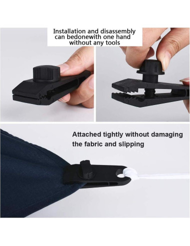 Clips de Lona HengLiSam 10 Pcs Alta Resistencia Impermeables
