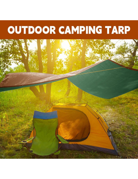 Lona Impermeable MVPNET 3.05x4.27m 7mil Verde/Marrón con Ojetes Lona Impermeable MVPNET 3.05x4.27m 7mil Verde/Marrón con Ojetes