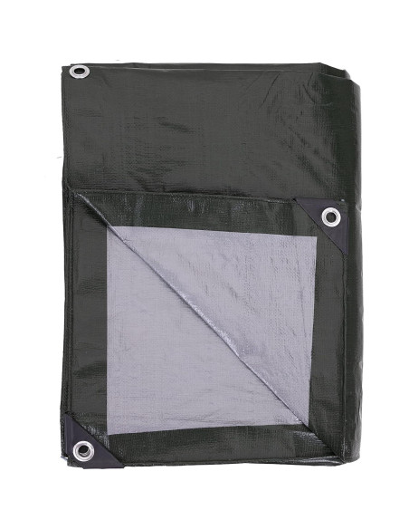 Lona de Protección Kotap 12x14 Pies Impermeable Verde-Plata Lona de Protección Kotap 12x14 Pies Impermeable Verde-Plata