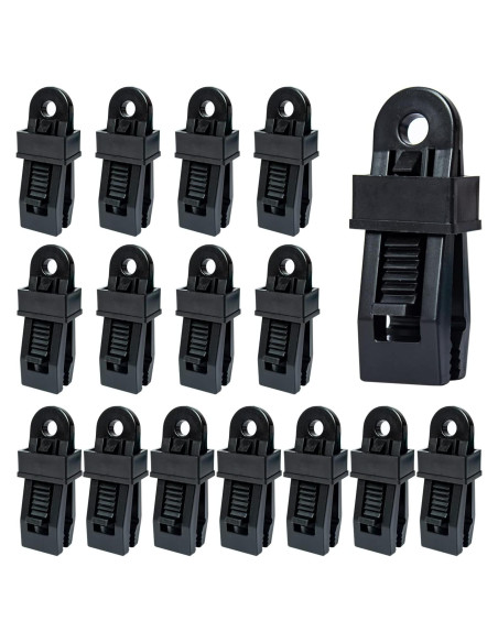 Clip de Lona Boca de Cocodrilo KEKE COO 15 Pcs Reutilizables Clip de Lona Boca de Cocodrilo KEKE COO 15 Pcs Reutilizables