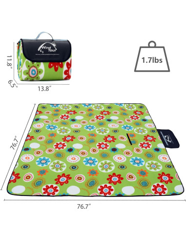 Manta de Picnic Impermeable Wind Tour 1.98x1.98m Girasol