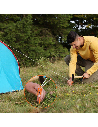 Estacas de Acero Pesadas Eurmax 25.4 cm para Camping - 8 Piezas