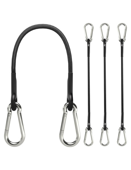 Cuerdas Bungee Sprookber 46 cm con Mosquetón Acero Inoxidable - Set de 4 Cuerdas Bungee Sprookber 46 cm con Mosquetón Acero Inoxidable - Set de 4