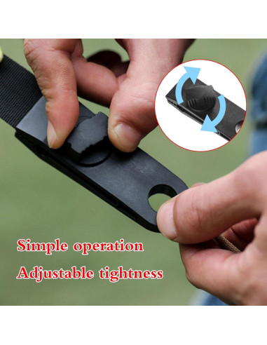 30 Clips de Tarp Alta Resistencia Senylanhxy con Cuerdas y Mosquetones