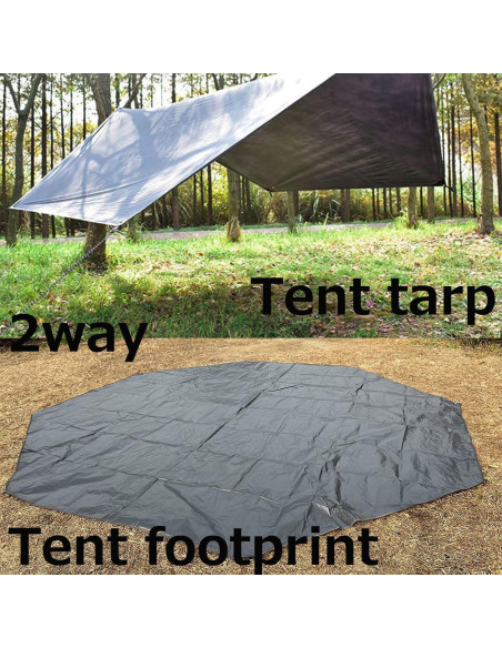 Lona de Camping Impermeable Farfly 384x348cm Gris Lona de Camping Impermeable Farfly 384x348cm Gris
