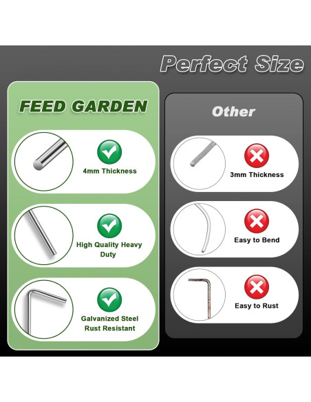 Estacas de Carpa FEED GARDEN 18 cm Paquete de 20 Alta Resistencia Estacas de Carpa FEED GARDEN 18 cm Paquete de 20 Alta Resistencia