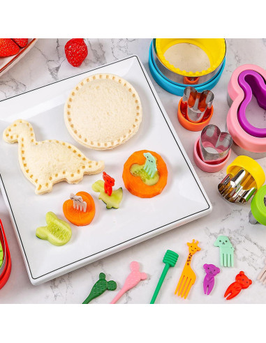 Cortador de Sándwich Nifogo 22 Pcs Dinosaurio Mickey