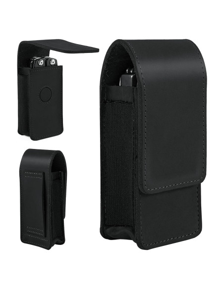 Funda de Multiherramienta de Cuero Baizoy Negro EDC 12.07x4.06cm Funda de Multiherramienta de Cuero Baizoy Negro EDC 12.07x4.06cm