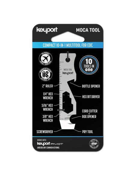 Keyport MOCA 10-en-1 Multiherramienta de Llavero Acero Inoxidable Keyport MOCA 10-en-1 Multiherramienta de Llavero Acero Inoxidable