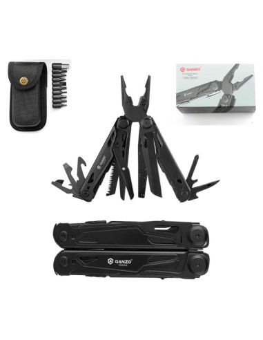 Multiherramienta Ganzo G303B 21-en-1 Acero Inoxidable con Funda