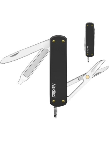 Cuchillo de Llavero NexTool 5 en 1 Mini Multiherramienta Negra