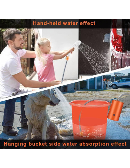 Ducha Portátil AZXJC S91-O 4400mAh 2 Modos de Flujo IPX7 Ducha Portátil AZXJC S91-O 4400mAh 2 Modos de Flujo IPX7