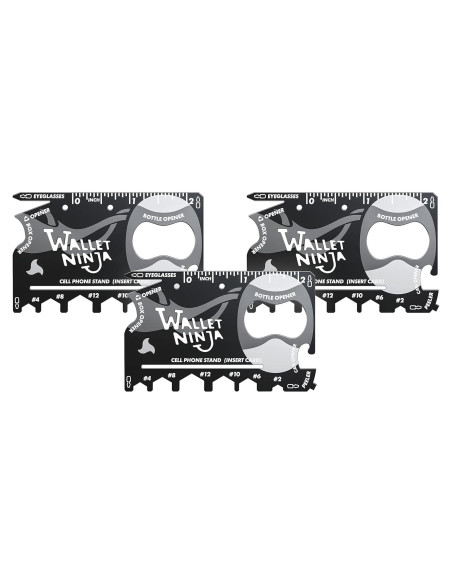 Wallet Ninja Multitool 18 en 1 - Herramienta de Tarjeta Negra Wallet Ninja Multitool 18 en 1 - Herramienta de Tarjeta Negra