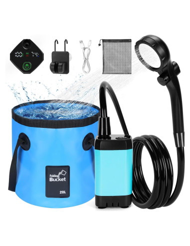 Ducha Portátil ALIESTFDNO 20L con Bomba Recargable 7800mAh