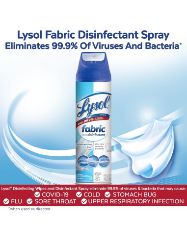 Lysol Spray Desinfectante para Telas 450 ml - Elimina Bacterias