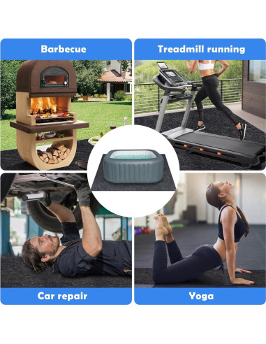 Almohadilla para Hidromasaje Aoebwpwi 80x80cm Antideslizante