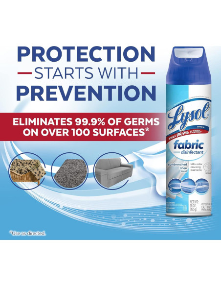 Lysol Spray Desinfectante para Telas 450 ml - Elimina Bacterias Lysol Spray Desinfectante para Telas 450 ml - Elimina Bacterias