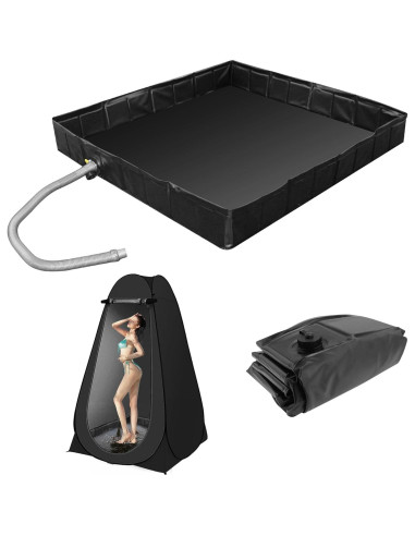 Base de Ducha Portátil SN-XY 104x104x12 cm Plegable para Camping