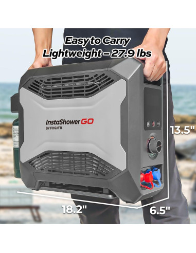 Carpa de Ducha FOGATTI con Calentador InstaShower GO 210cm