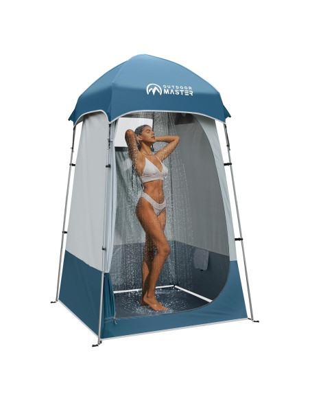 Carpa de Ducha Privada OutdoorMaster 140x140x230cm Azul Carpa de Ducha Privada OutdoorMaster 140x140x230cm Azul