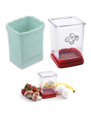 Cortador de Frutas y Verduras EAVEAR Acero Inoxidable 8 Cuchillas