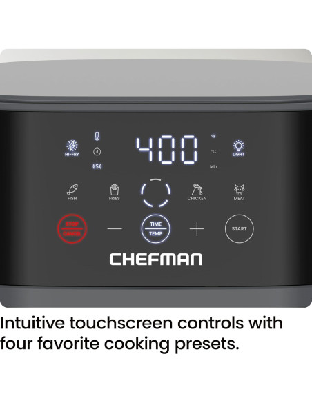 Freidora de Aire Chefman TurboFry 6L - Digital, Compacta, Gris Freidora de Aire Chefman TurboFry 6L - Digital, Compacta, Gris