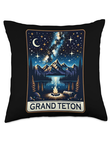 Cojín Decorativo Vintage 45x45 cm Parque Nacional Grand Teton