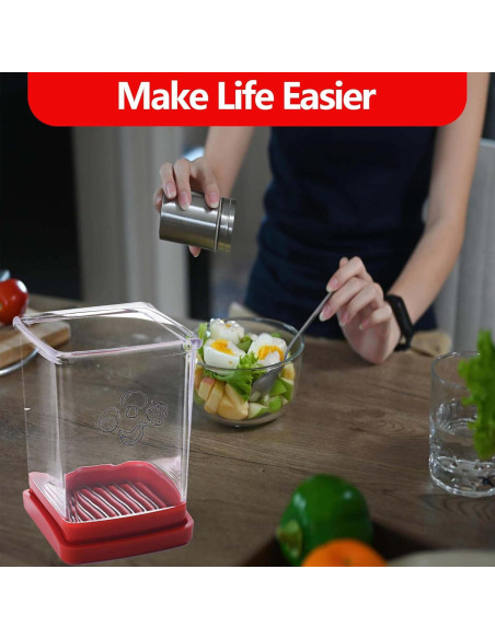 Cortador de Frutas y Verduras EAVEAR Acero Inoxidable 8 Cuchillas Cortador de Frutas y Verduras EAVEAR Acero Inoxidable 8 Cuchillas