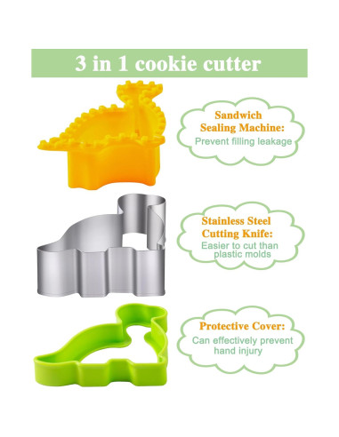 Cortadores de Sándwich para Niños Kimfead 6 Pcs Variados