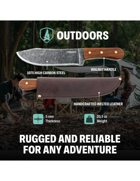 Cuchillo de Campamento Condor Hudson Bay 20.3cm Acero Carbono Cuchillo de Campamento Condor Hudson Bay 20.3cm Acero Carbono