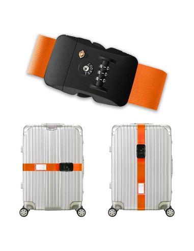 Correas de Equipaje Veki TSA Naranja, Duraderas y Seguras