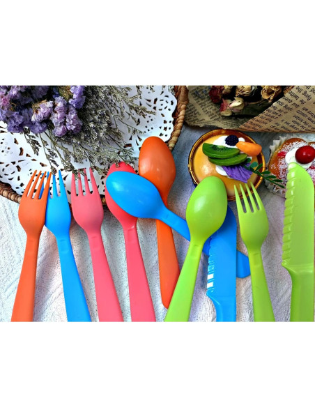 Juego de Cubiertos Reutilizables para Niños Jawbush 9 Piezas Juego de Cubiertos Reutilizables para Niños Jawbush 9 Piezas