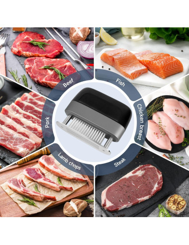 Ablandador de Carne CheerKeep 48 Agujas Acero Inoxidable