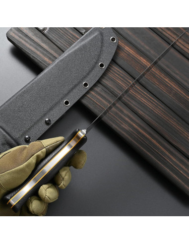 Cuchillo Fijo Sitivien ST12 Plus Acero Sleipner 34.1 cm Plata