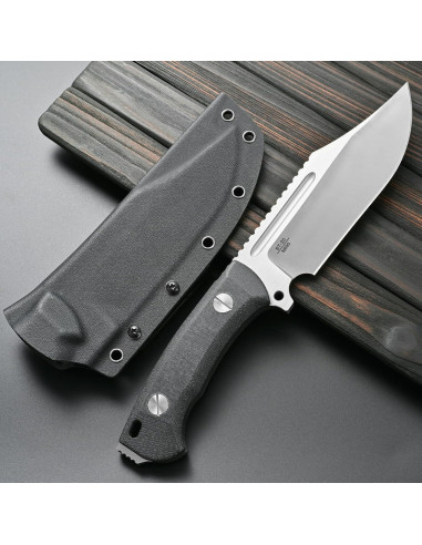 Cuchillo Fijo Sitivien ST20 Acero N690 8mm Mango G10 Plata
